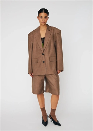 Striped oversize blazer Brown Stripes Stella Nova